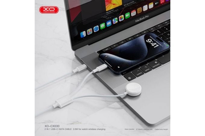 XO Wireless 2in1 Apple Watch + Type-C, CX030 black - Image 10