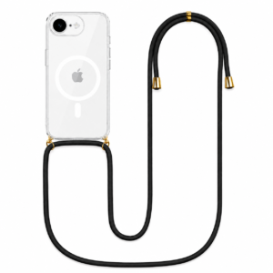 Θήκη Σιλικόνης με κορδόνι Μαύρο για iPhone 11 Pro Max Διάφανη Mag Case