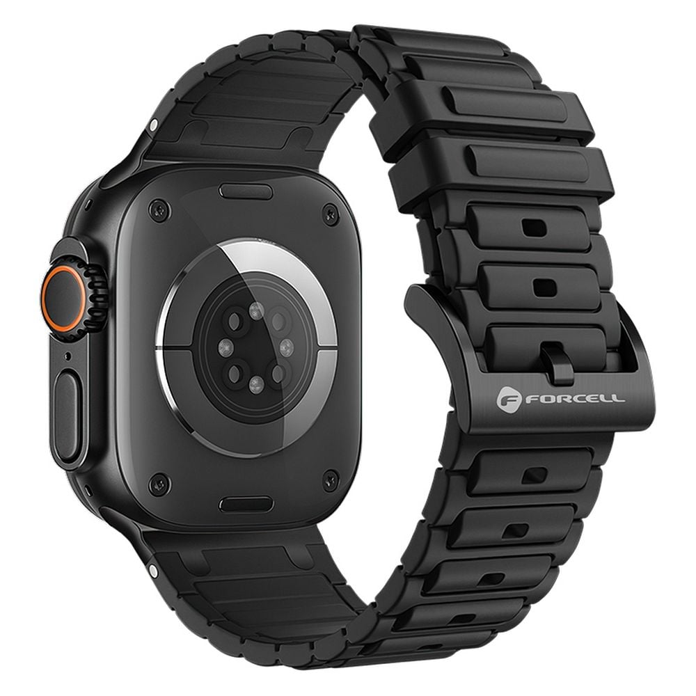 ForcellStrap to Apple Watch F-Design FA06 silicone holes 42 / 44 / 45 / 49 mm black