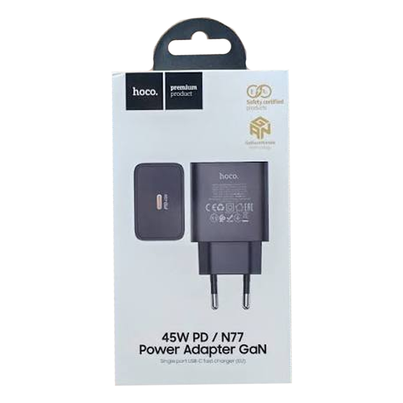 Hoco Phone charger USB C QC PD 45W N77 black - Image 2