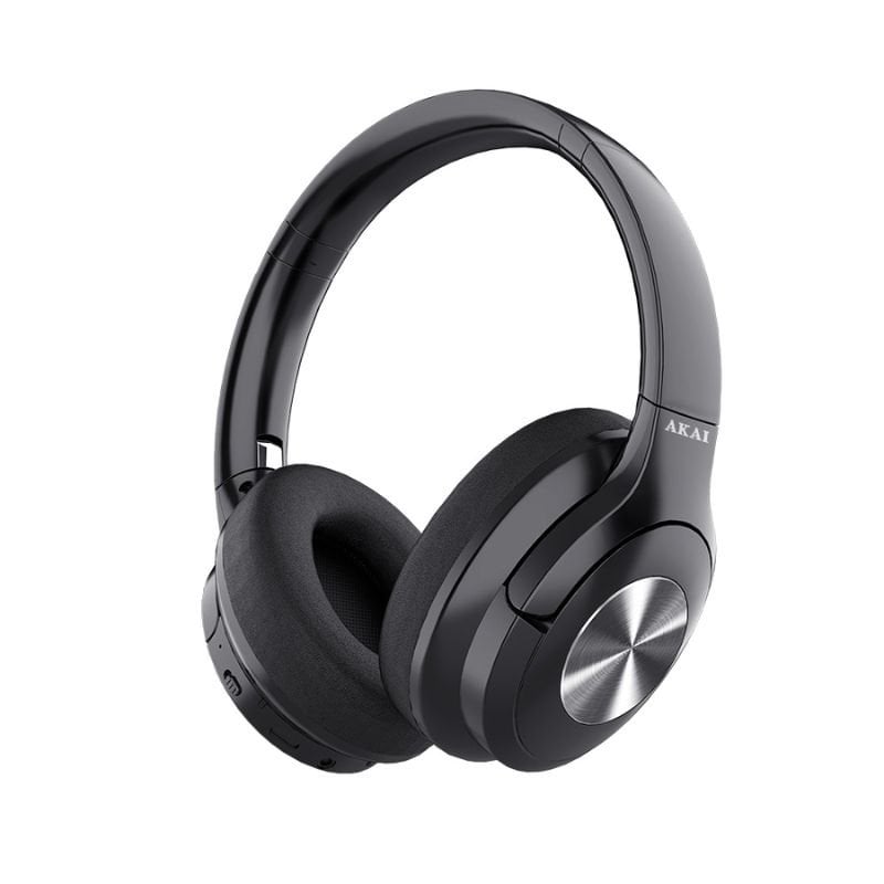 Akai BTH-P100 Ασύρματα Over Ear Αναδιπλούμενα Ακουστικά με Bluetooth, Handsfree και Aux-In