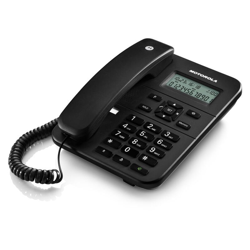 Motorola CT202 Μαύρο Ενσύρματο Τηλέφωνο με Οθόνη