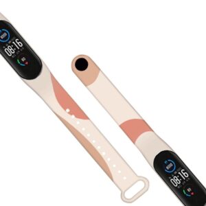 Λουράκι για Mi Band 3 / Mi Band 4 Άσπρο Με Σχέδιο