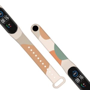 Λουράκι για Mi Band 3 / Mi Band 4 Άσπρο Με Σχέδιο 2