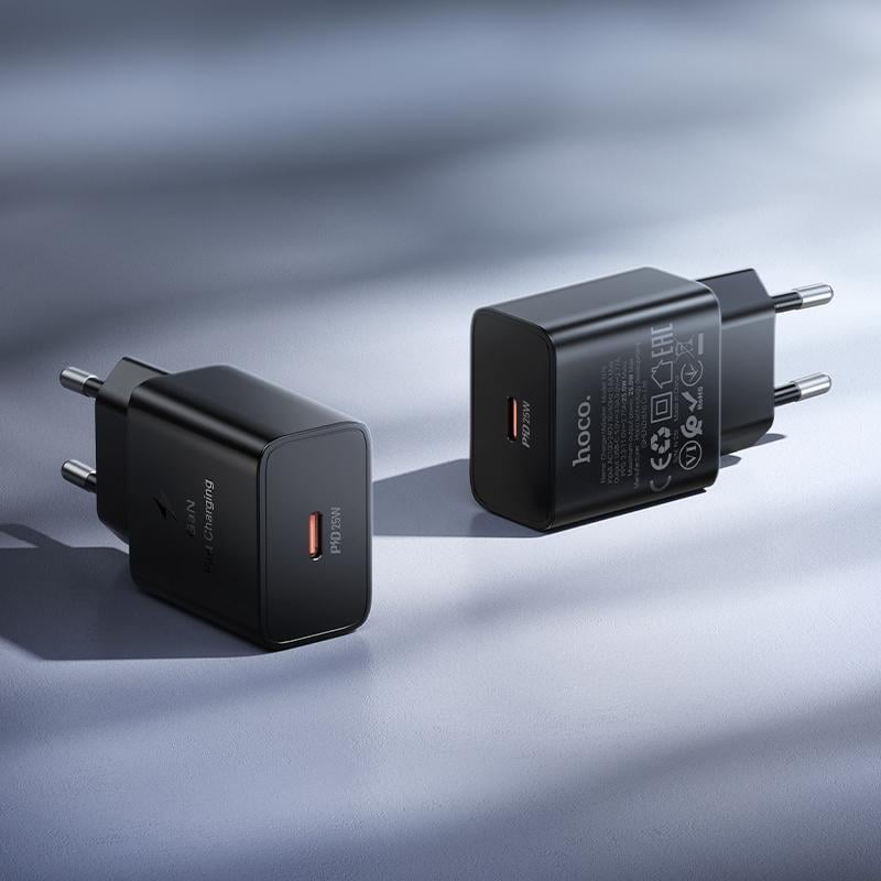 Hoco Phone charger USB C QC PD 25W N76 black - Image 6