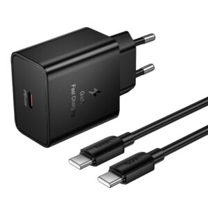 Hoco Phone charger USB C QC PD 45W + cable USB C to USB C N77 black