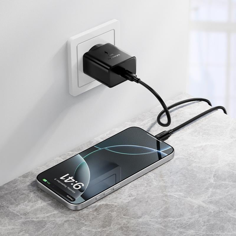 Hoco Phone charger USB C QC PD 45W + cable USB C to USB C N77 black - Image 6
