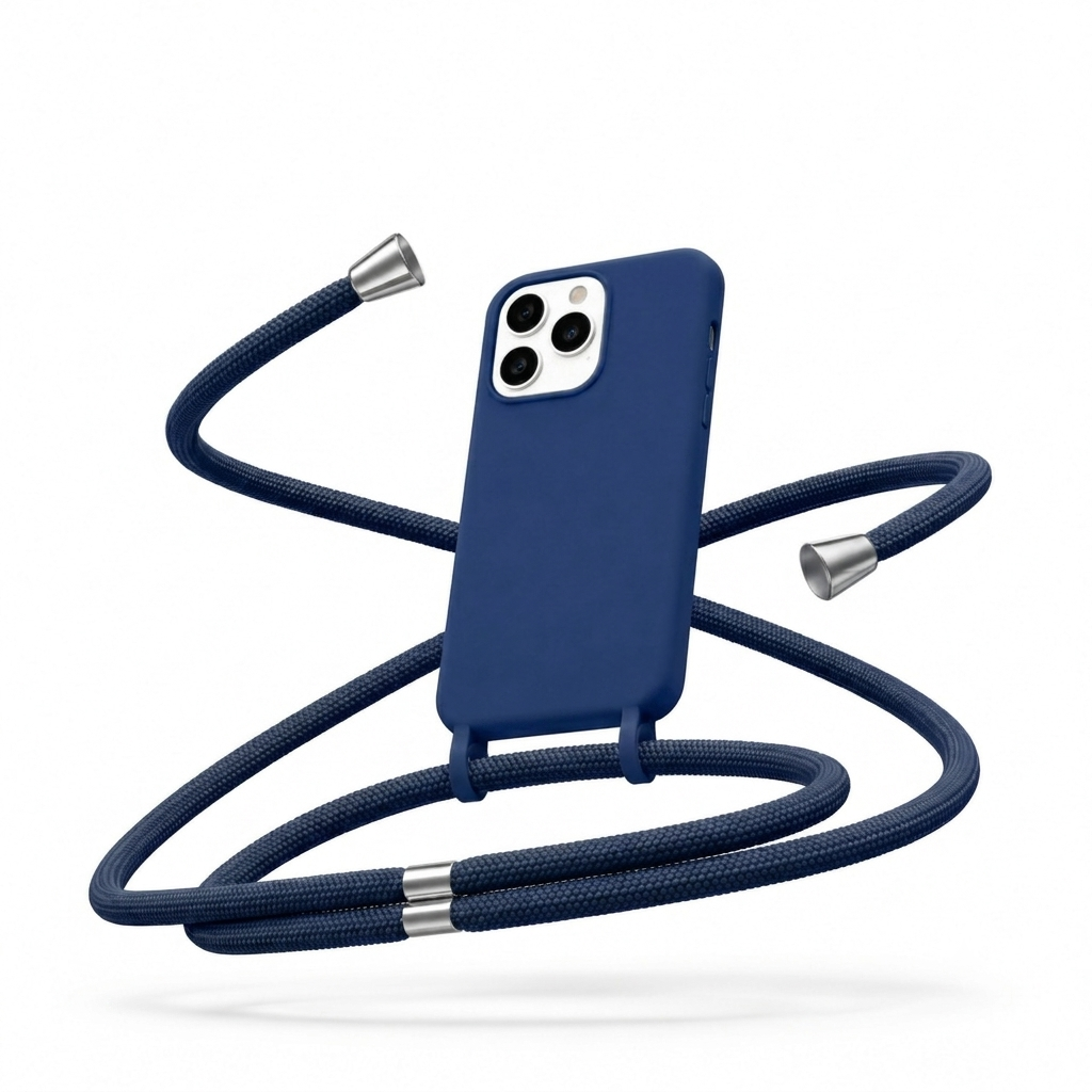 Θήκη Σιλικόνης με Κορδόνι για Samsung Galaxy A25 Mobicase – Μπλε