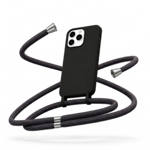 Θήκη Σιλικόνης με Γκρι Κορδόνι για Apple iPhone 11 Mobicase – Μαύρο