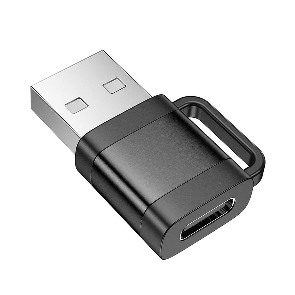 Adapter OTG USB A to USB C Hoco 3A UA31D black