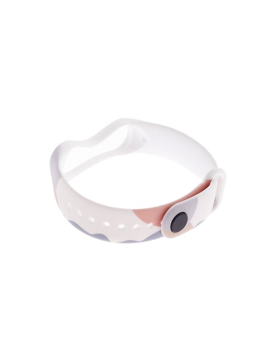Λουράκι για Mi Band 3 / Mi Band 4 Άσπρο Με Σχέδιο - Image 2
