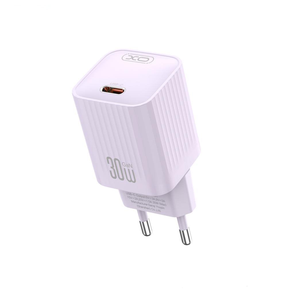 XO L148 wall charger 220V 30W 1*USB-C, purple