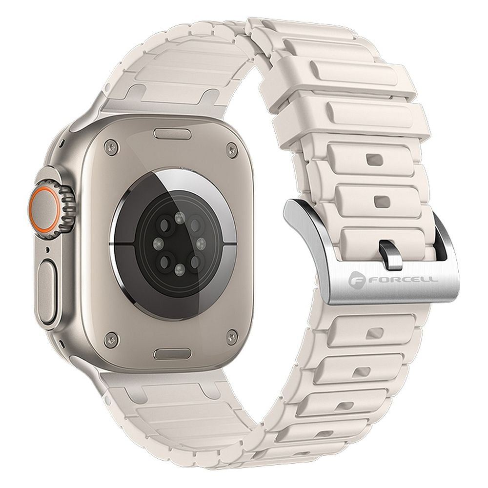 Forcell Strap to Apple Watch F-Design FA06 silicone holes 42 / 44 / 45 / 49 mm white