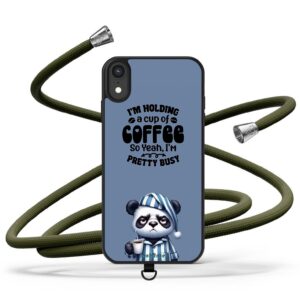 Θήκη iPhone για Όλα τα μοντέλα με Κορδόνι λαιμού & σχέδιο Coffee (Κωδ:2025)
