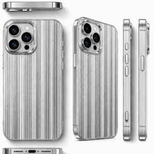 Θήκη Σιλικόνης για iPhone 11 Metallic Glow – Ασημί με Εφέ Λάμψης
