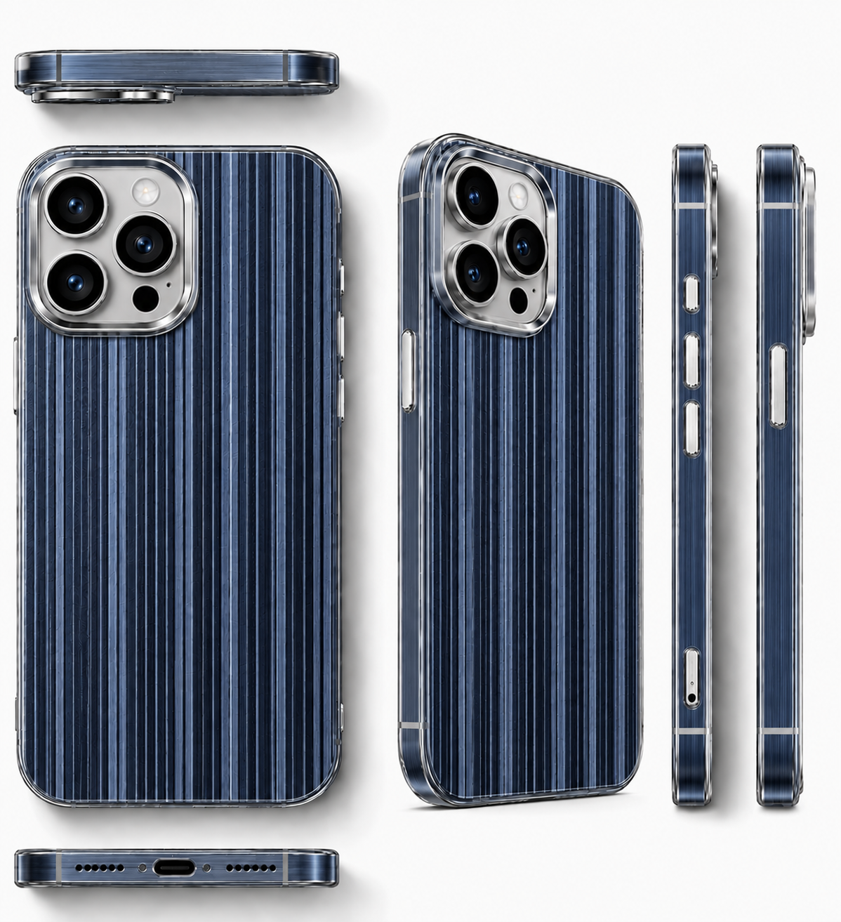 Θήκη Σιλικόνης για iPhone 11 Metallic Glow – Μπλε με Εφέ Λάμψης