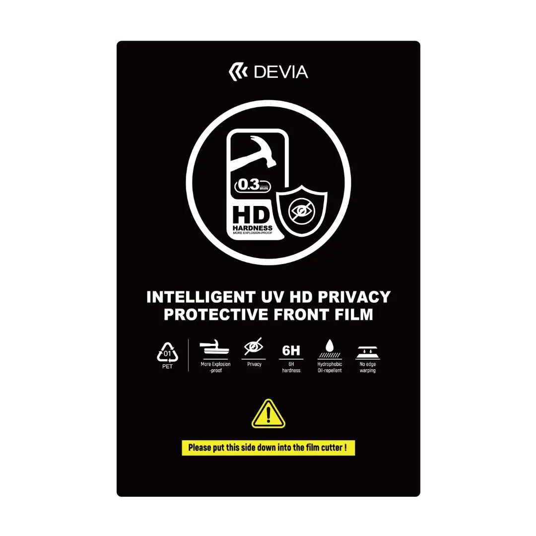 UV HD Privacy Devia Intelligent Protective Front Film (0.3mm) 10pcs