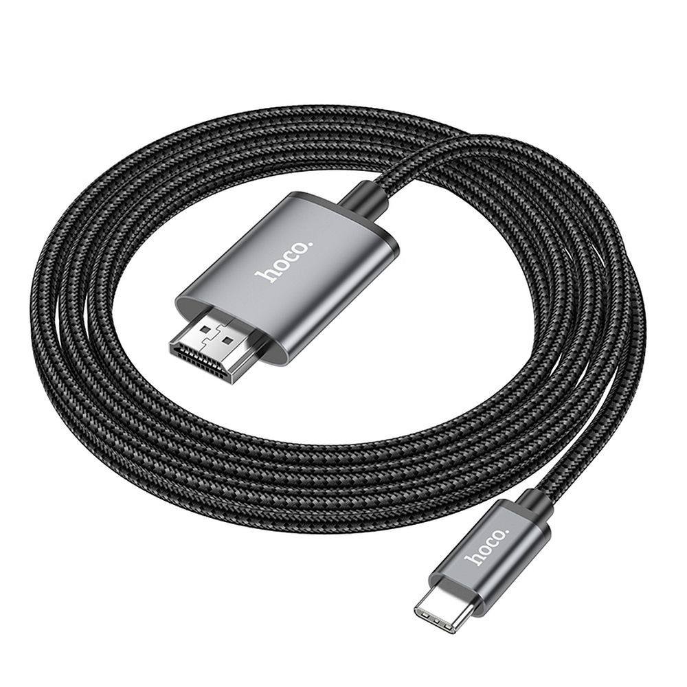 Cable USB C to HDMI Hoco 4K 30Hz 2m UA27 metal gray - Image 5