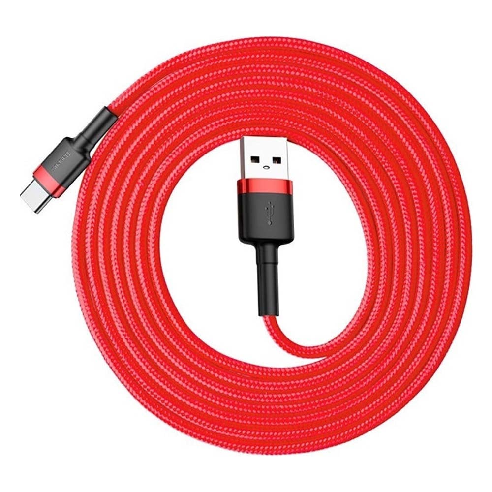 BASEUS Cable USB-A – Type-C, 2m, 2A, Cafule, CATKLF-C09 red - Image 5