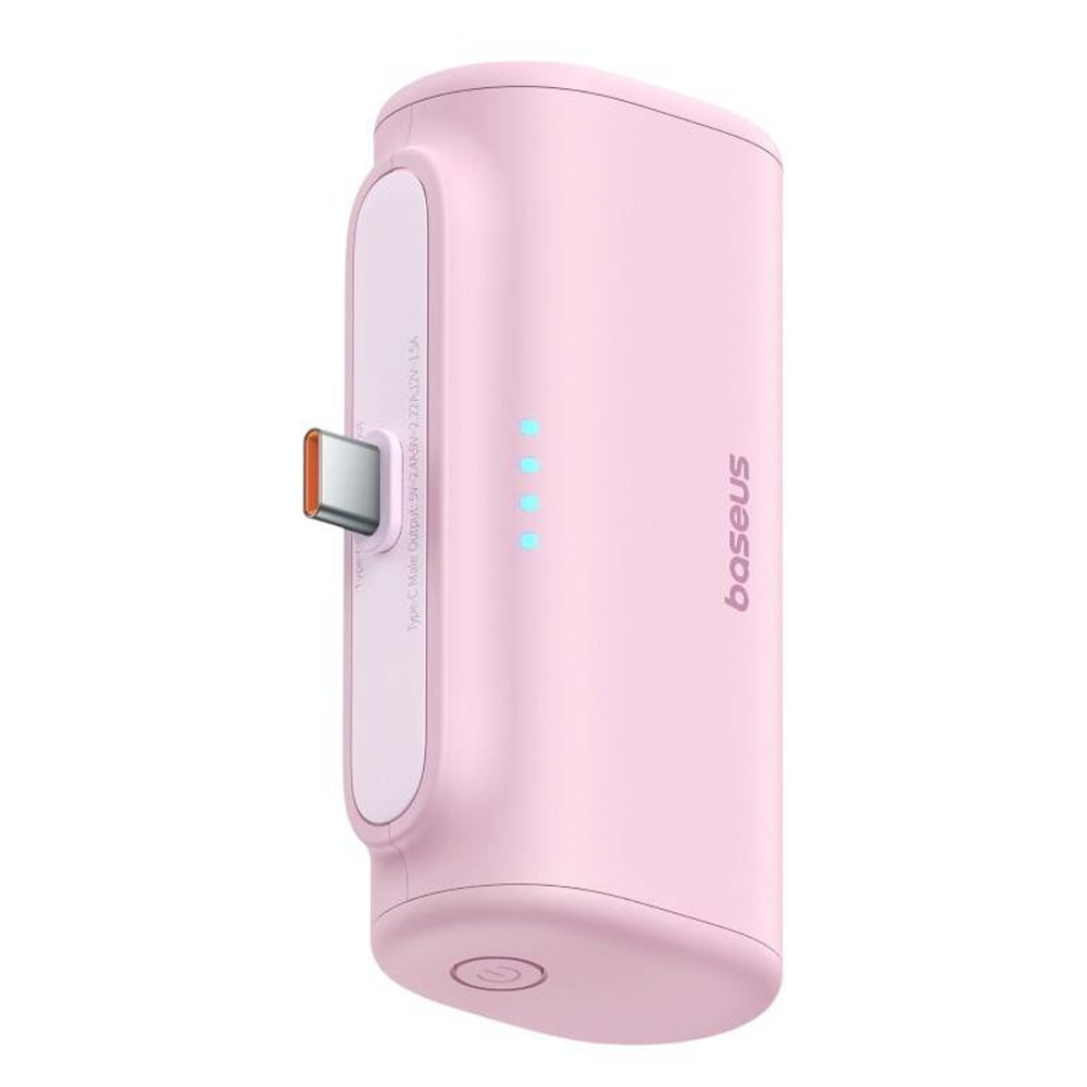 BASEUS Power Bank 5000mAh 20W Lightning + USB-C ροζ – P10068307413-00 - Image 10