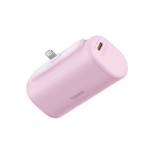 BASEUS Power Bank 5000mAh 20W Lightning + USB-C ροζ – P10068307413-00 - Image 4