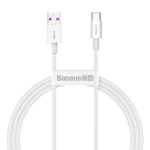 BASEUS Cable USB-A – Type-C, 1m, 66W, Superior S, CATYS-02 white