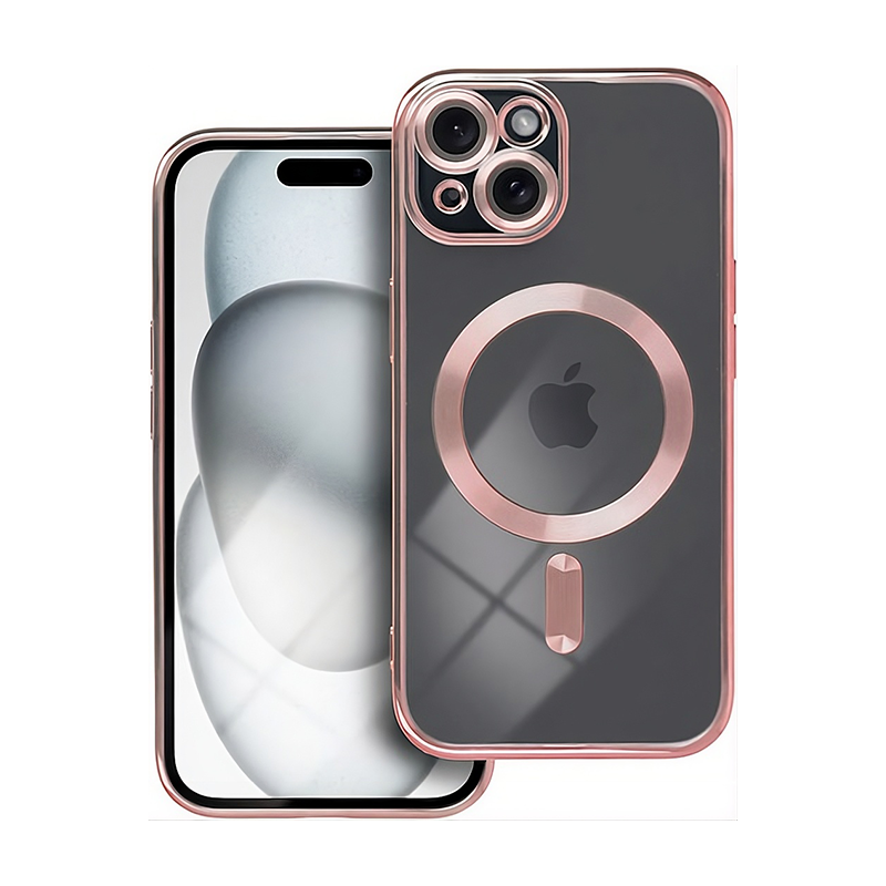 Mag Case Magnetic Θήκη Σιλικόνης για iPhone 16 Plus με Προστασία Κάμερας – RoseGold Open Ring - Image 4