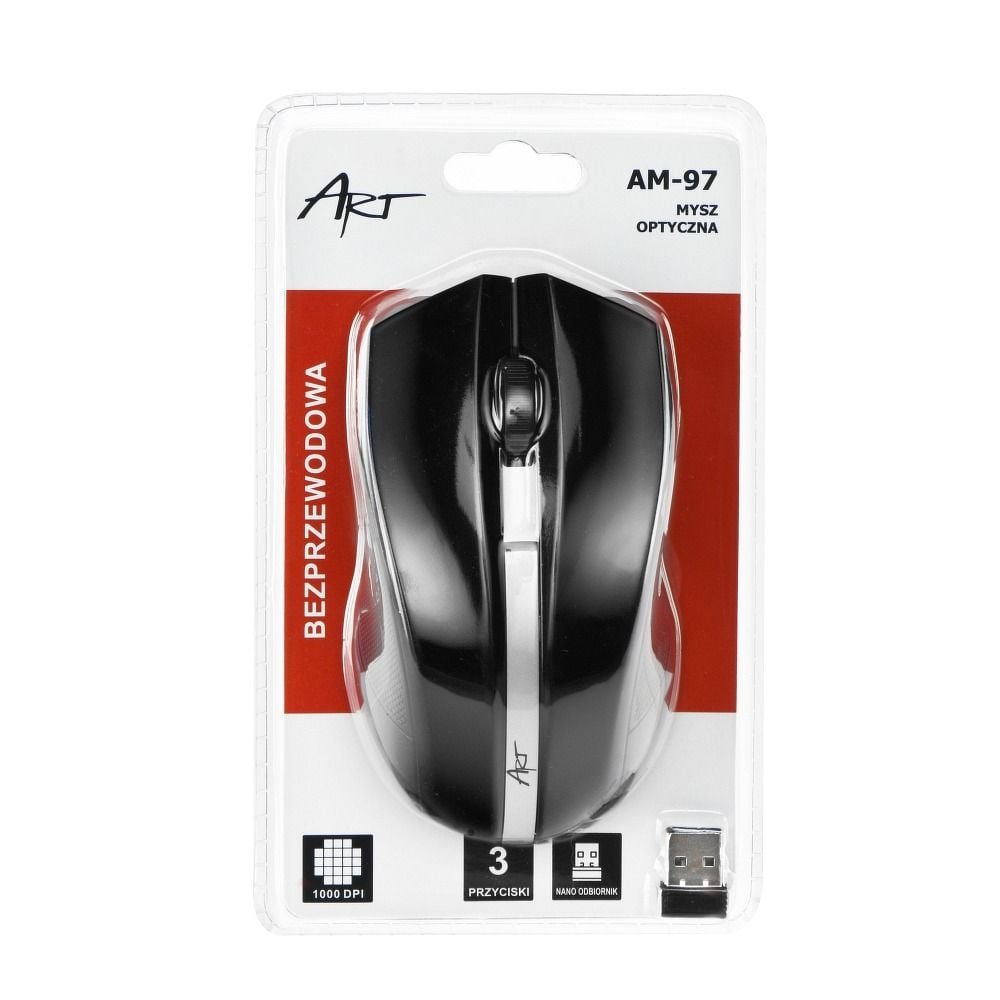 ART ασύρματο ποντίκι υπολογιστή 2,4G 1000 dpi AM-97 μαύρο