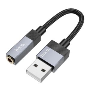 Adapter AUX USB-A (male) to Jack 3,5mm (female) Hoco UPA32D black