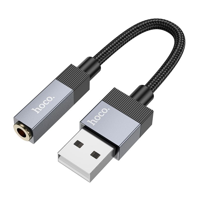 Adapter AUX USB-A (male) to Jack 3,5mm (female) Hoco UPA32D black