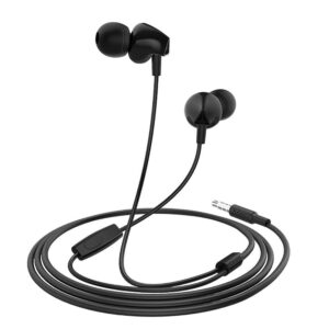HOCO M60 ακουστικά με καλώδιο 3,5mm Jack και μικρόφωνο, μαύρα
