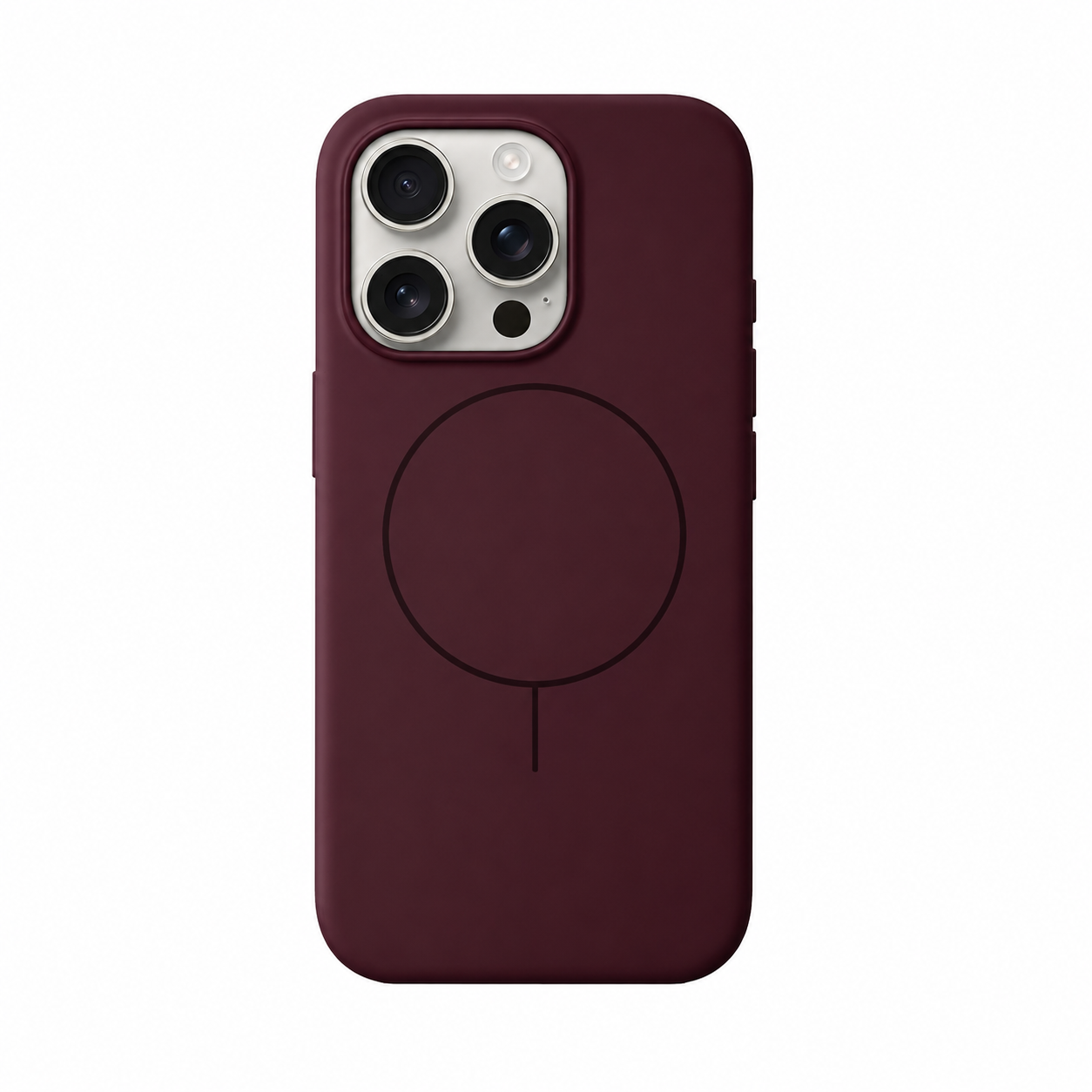 Θήκη Soft Touch Mag Case Magnetic 1,5mm MobiCase για iPhone 15 Pro Max Μπορντό