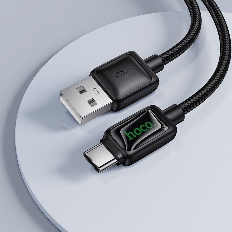 Καλώδιο USB-A σε USB-C Hoco 3A 1,2m με Οθόνη Έντασης Ρεύματος U146 Μαύρο - Image 8