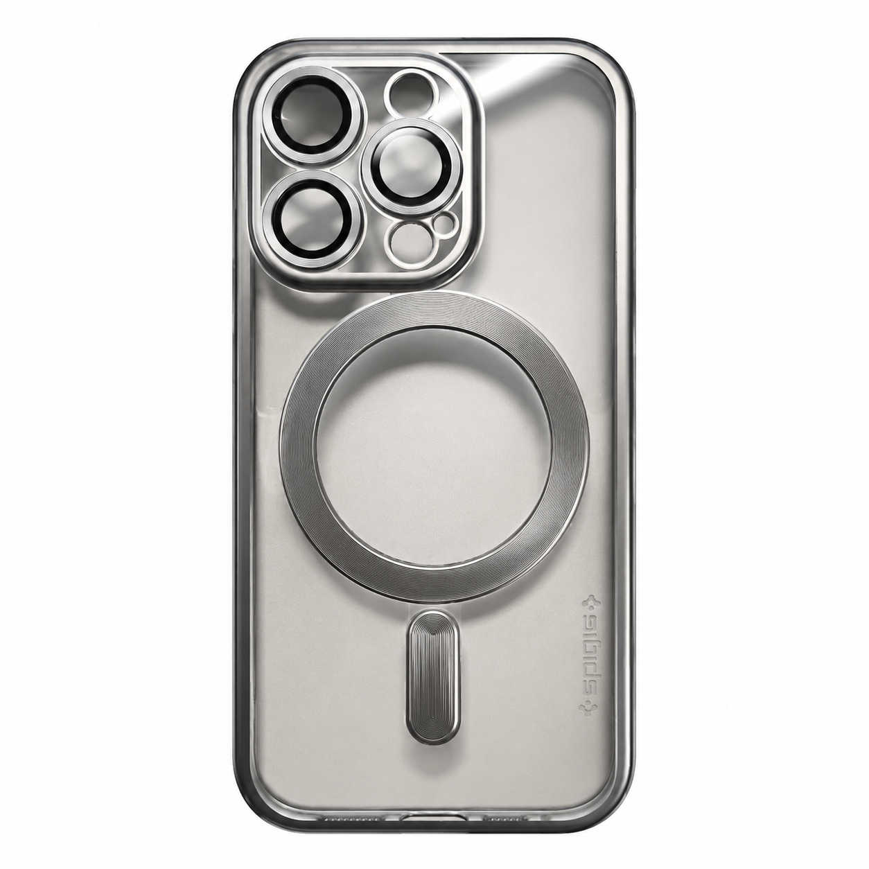 Mag Case Metal Θήκη για iPhone 15 Pro Max 6,7” με Προστασία Κάμερας – Silver Open Ring - Image 3