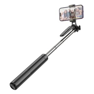 HOCO selfie stick με ασύρματο τηλεχειριστήριο και τρίποδο K19 μαύρο