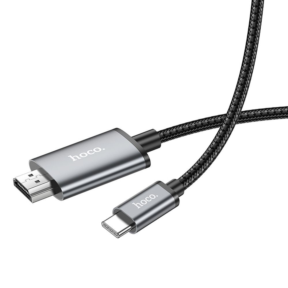 Cable USB C to HDMI Hoco 4K 30Hz 2m UA27 metal gray - Image 6