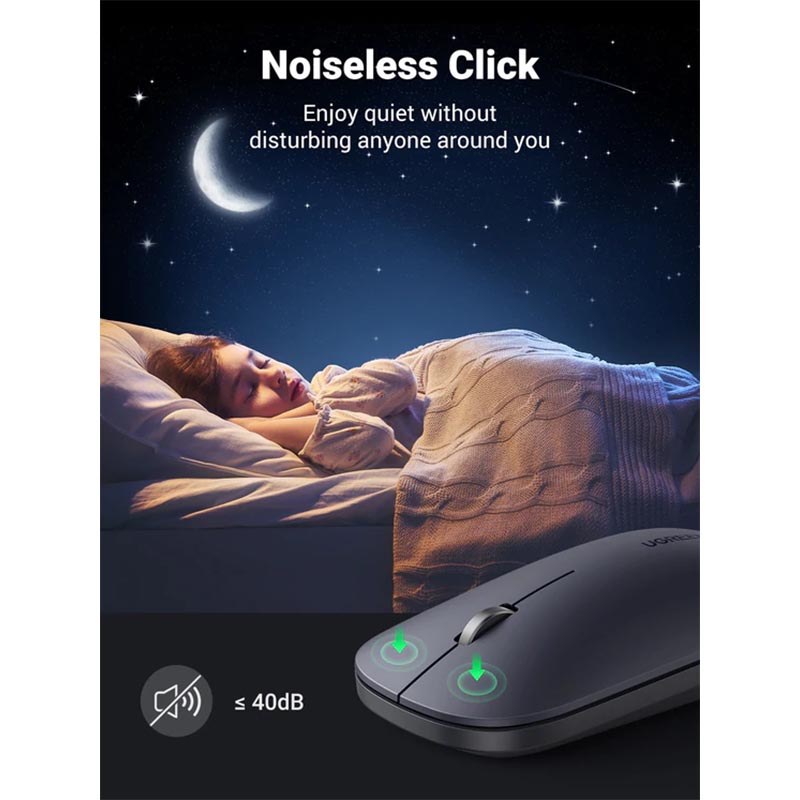 Wireless Mouse UGREEN MU001, 4000DPI, Μαύρο - Image 4