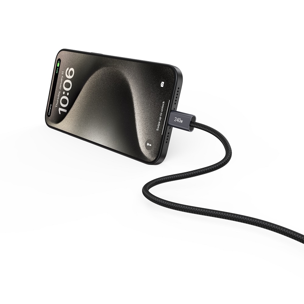 Devia cable Extreme EC652 PD USB-C – USB-C 2,0m 240W black - Image 4