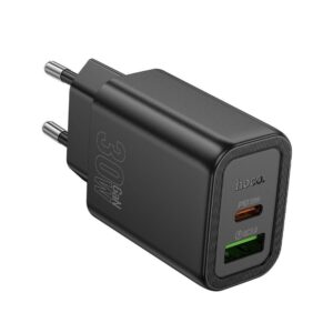 Hoco N63 φορτιστής τοίχου 1*USB-A + 1*USB-C PD QC3.0 3A 30W μαύρος