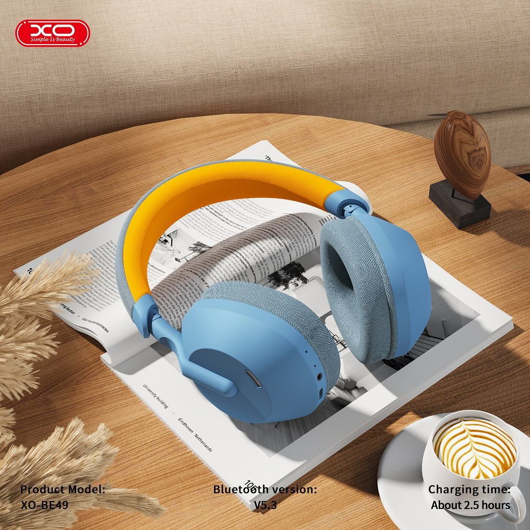 XO BE49 Bluetooth ακουστικά κεφαλής μπλε - Image 7