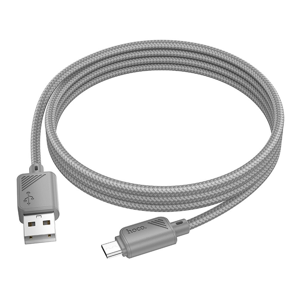 Hoco X113 Καλώδιο USB A σε Micro USB 2,4A 1m γκρι - Image 3