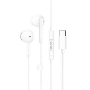 Hoco M95 ακουστικά USB Type-C με μικρόφωνο λευκά