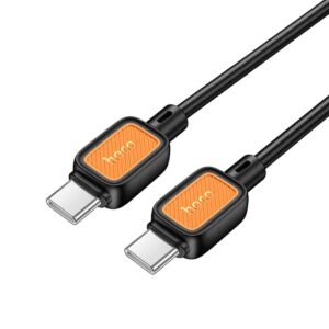 Καλώδιο USB-C σε USB-C Hoco 3A 60W 1m X108 μαύρο