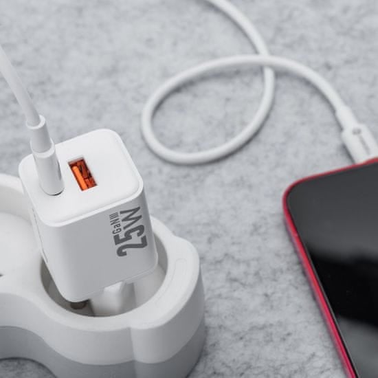 Φορτιστής Forcell F-Energy Mini GaN III USB-C + USB-A QC4.0 PD 25W VT-25B λευκό - Image 9