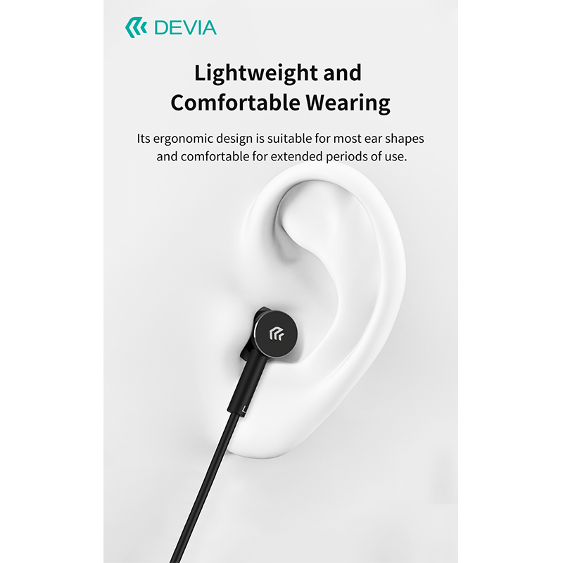 Devia ενσύρματα ακουστικά Smart M2 Digital Metal USB-C μαύρα - Image 8