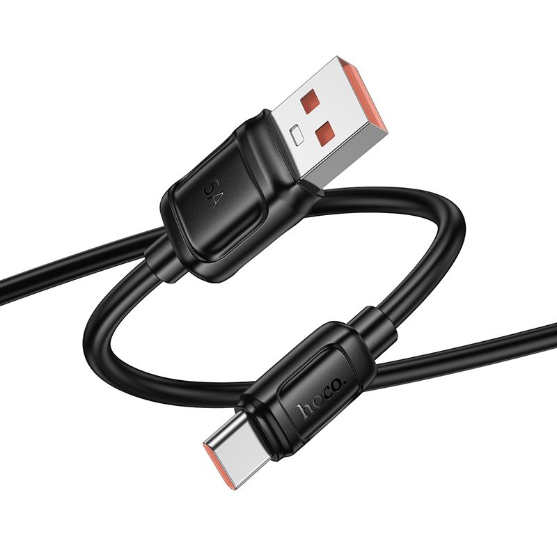 Cable USB-A to USB-C Hoco PD 5A 100W 1m X115 black - Image 3