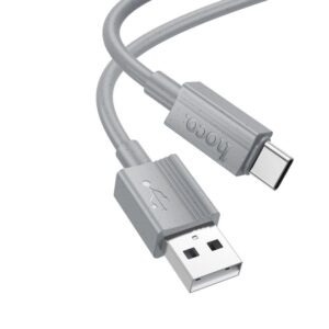 Hoco X107 Καλώδιο USB-A σε USB-C 3A 1m γκρι