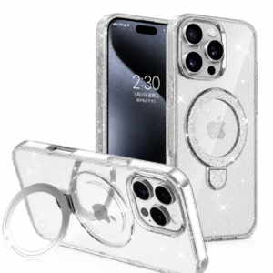 Θήκη Glitter Ring Mag Case 1,5mm MobiCase για iPhone 17 Pro Max Διαφανές