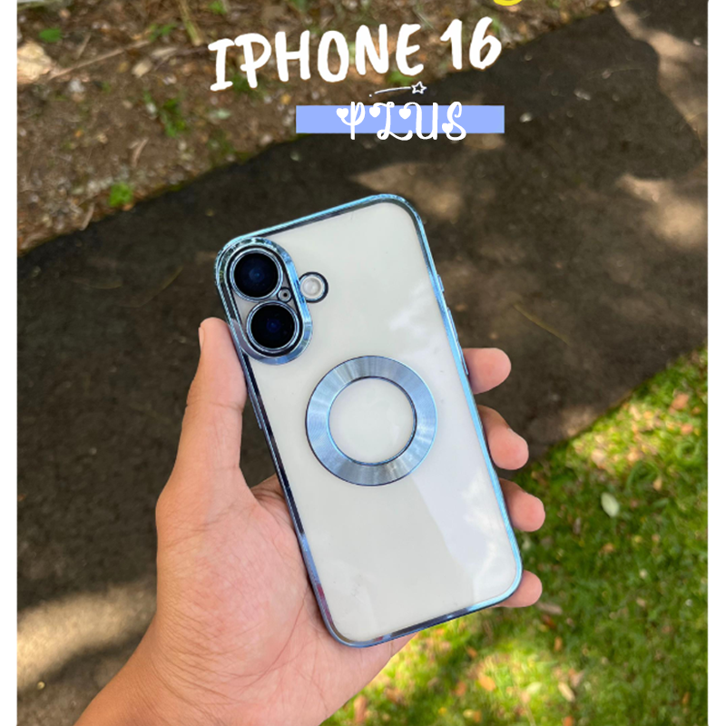 Θήκη Σιλικόνης για θήκη για iPhone 16 Plus με Τζαμάκι Κάμερας – Blue Open Ring - Image 2