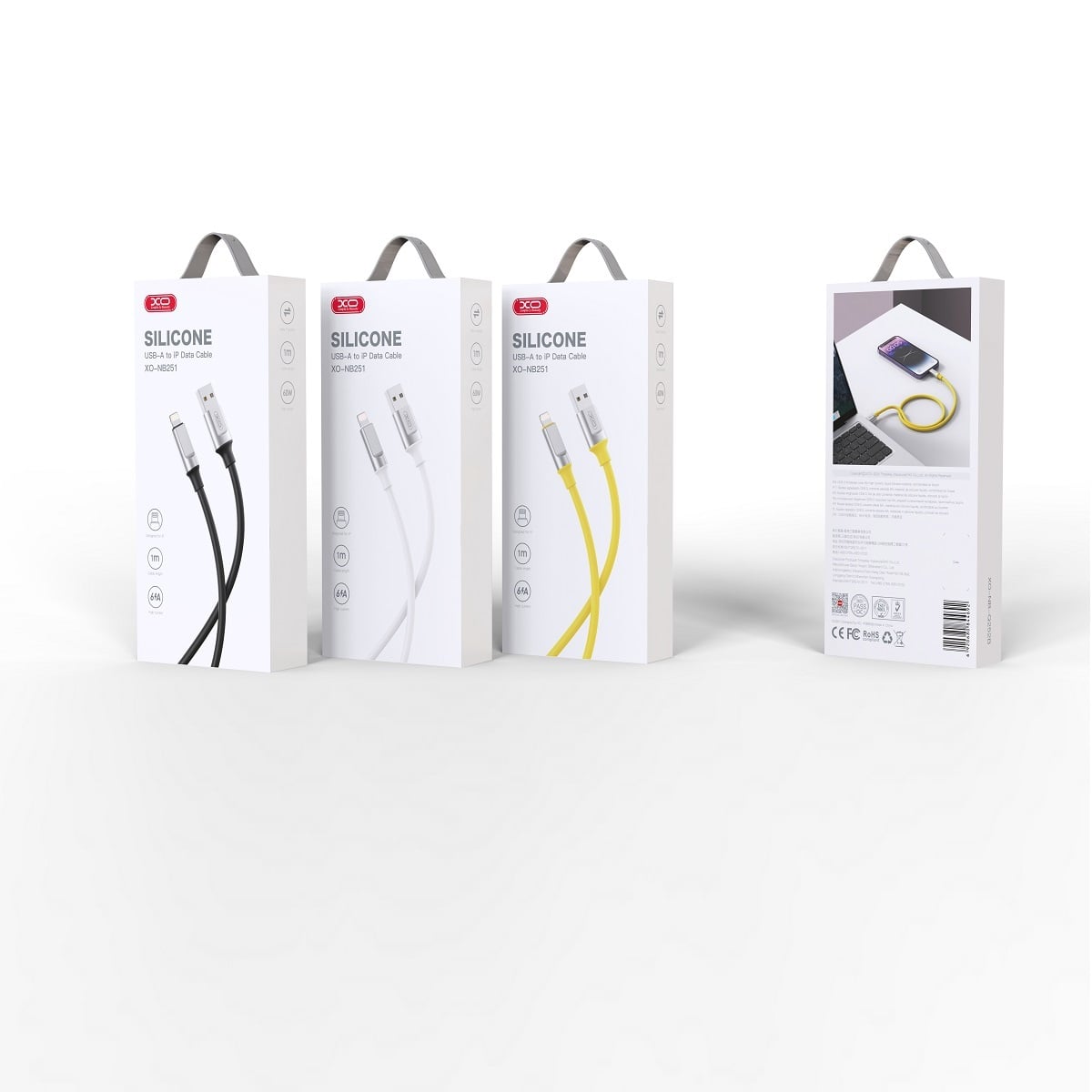 XO καλώδιο NB251 USB-A – Lightning 1m 6A μαύρο - Image 2